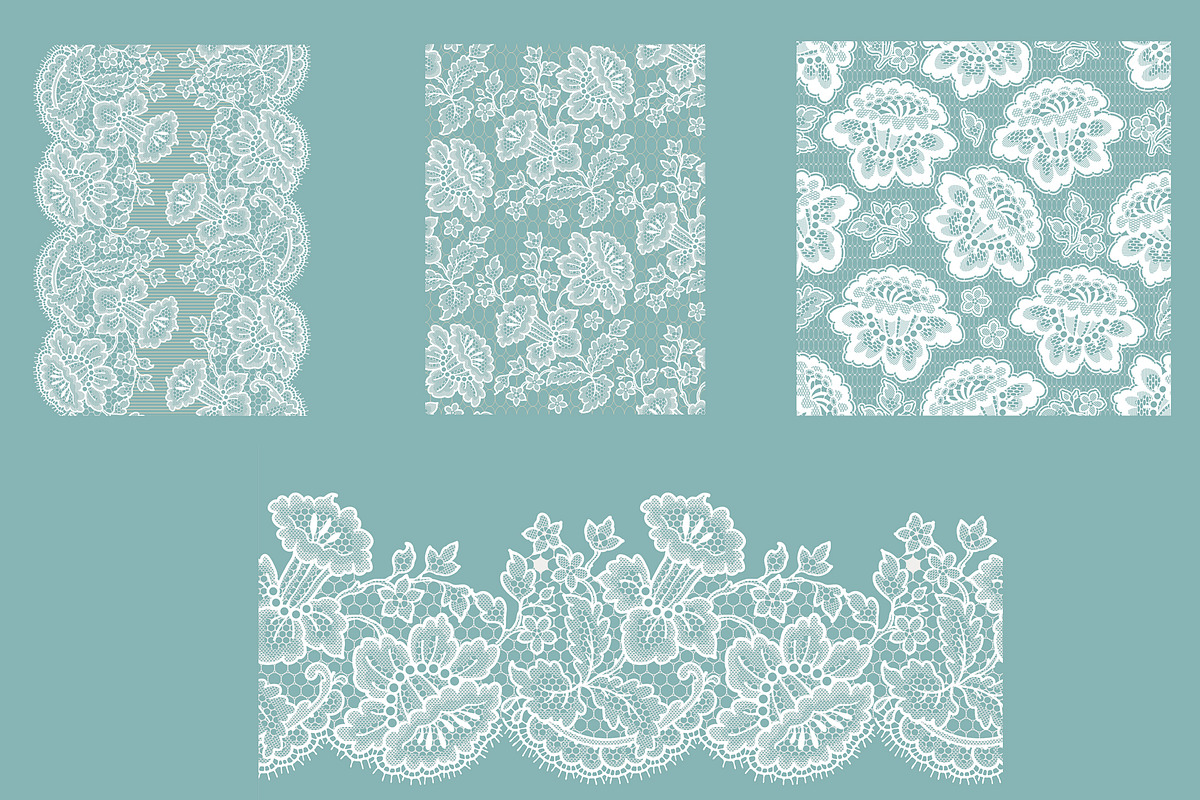 lace seamless patterns, ribbons., a Pattern Graphic by Ajuga (Photo 2 of 3)
