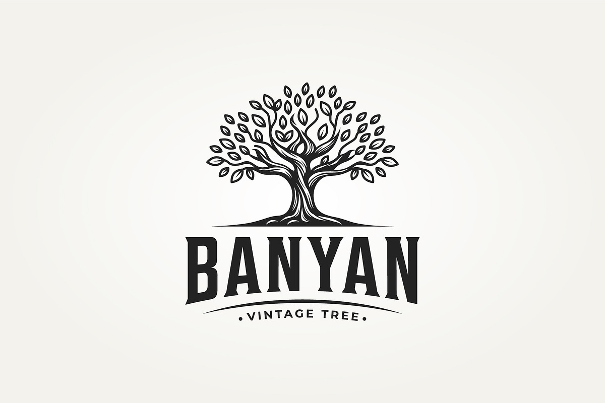 oak banyan old tree label logo, a Branding & Logo Template by Blazybone (Photo 1 of 2)