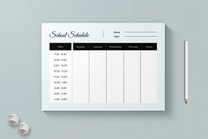 School Planner Design Template, a Stationery Template by MightyDesign