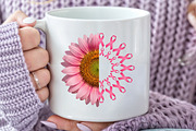 Pink Sunflower and Ribbons PNG, an Illustration by Black Bird Studio (Thumbnail 3 of 4)