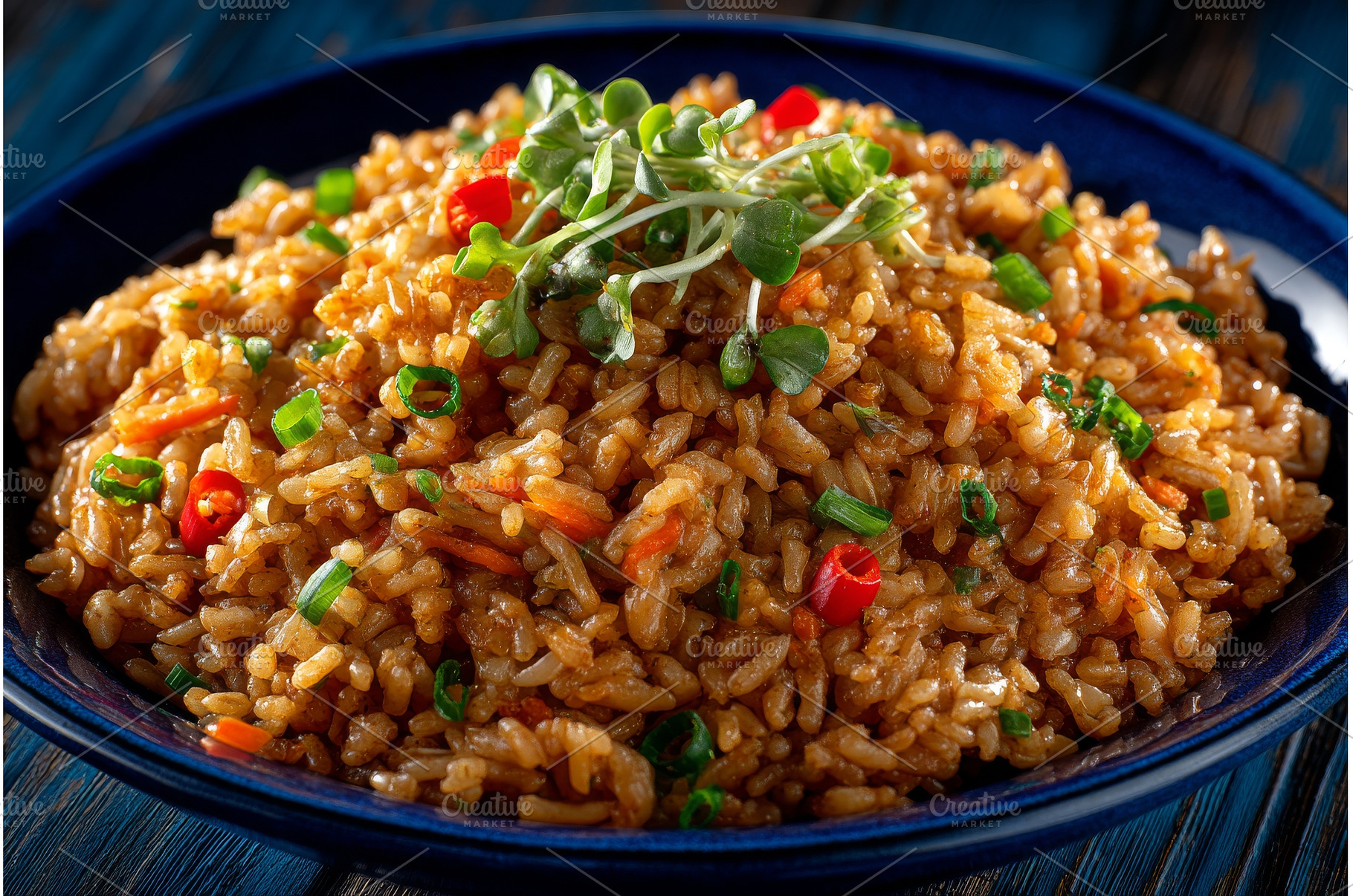 A plate of vegetable rice cooked in, a Food & Drink Photo by ZinetroN