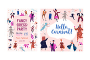 Сarnival party posters, background, a Decorative Illustration by Good Studio (Thumbnail 4 of 9)