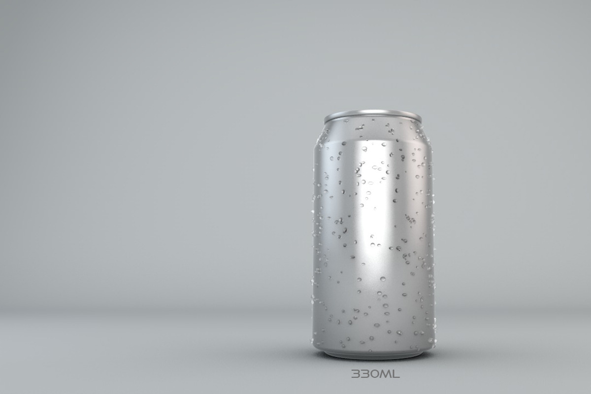 Beverage Cans in 3 Sizes, a Food & Drink 3D Model by 3DTreatment (Photo 1 of 6)