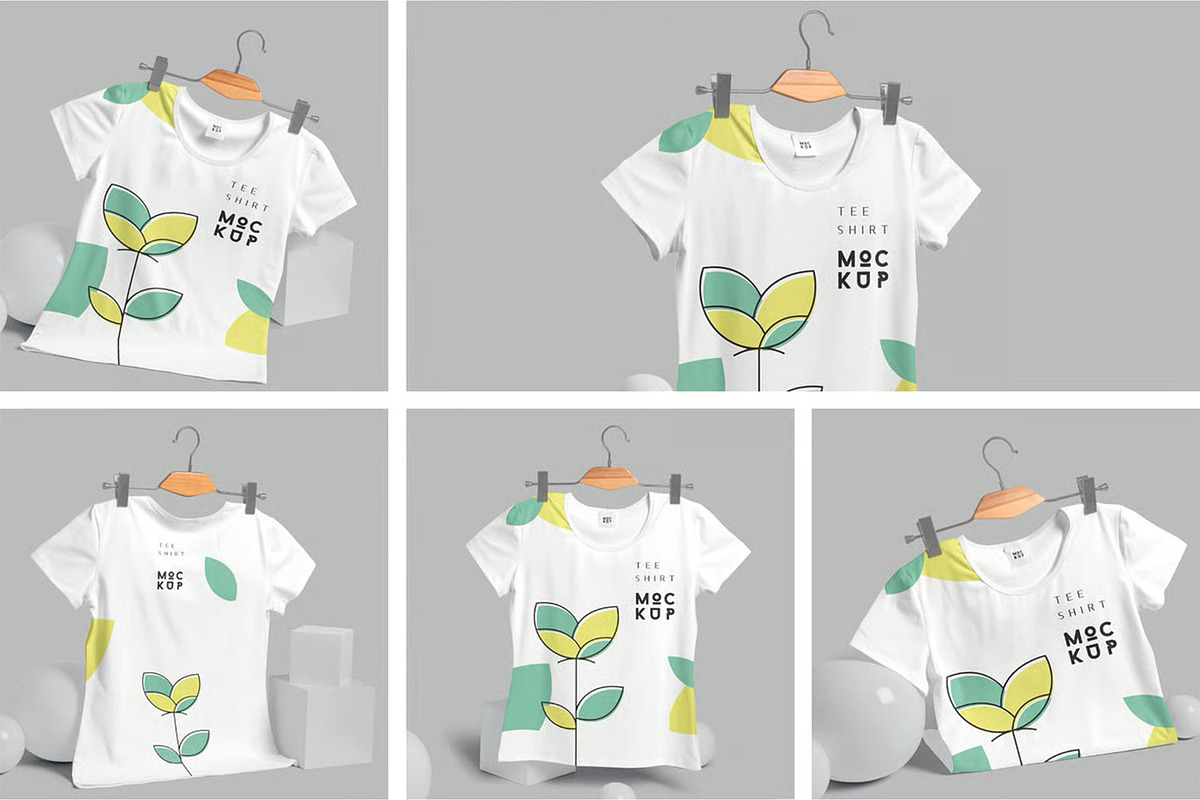 Broad Neck Half Sleeves Shirt Mockup, an Advertising Mockup by megostudi0 (Photo 1 of 7)