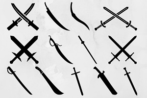 Sword Silhouette SVG, an Object Illustration by newminddesign
