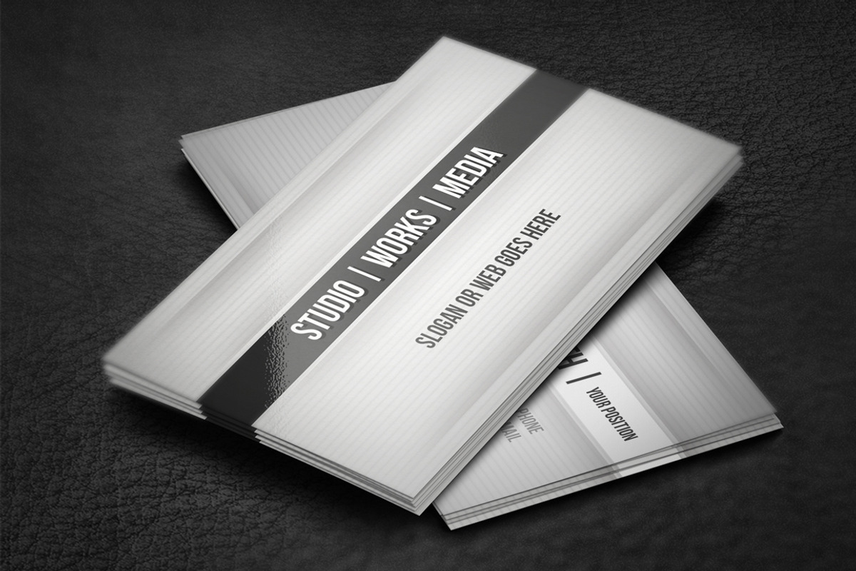 Gray Business Card, a Business Card Template by artnook (Photo 2 of 5)