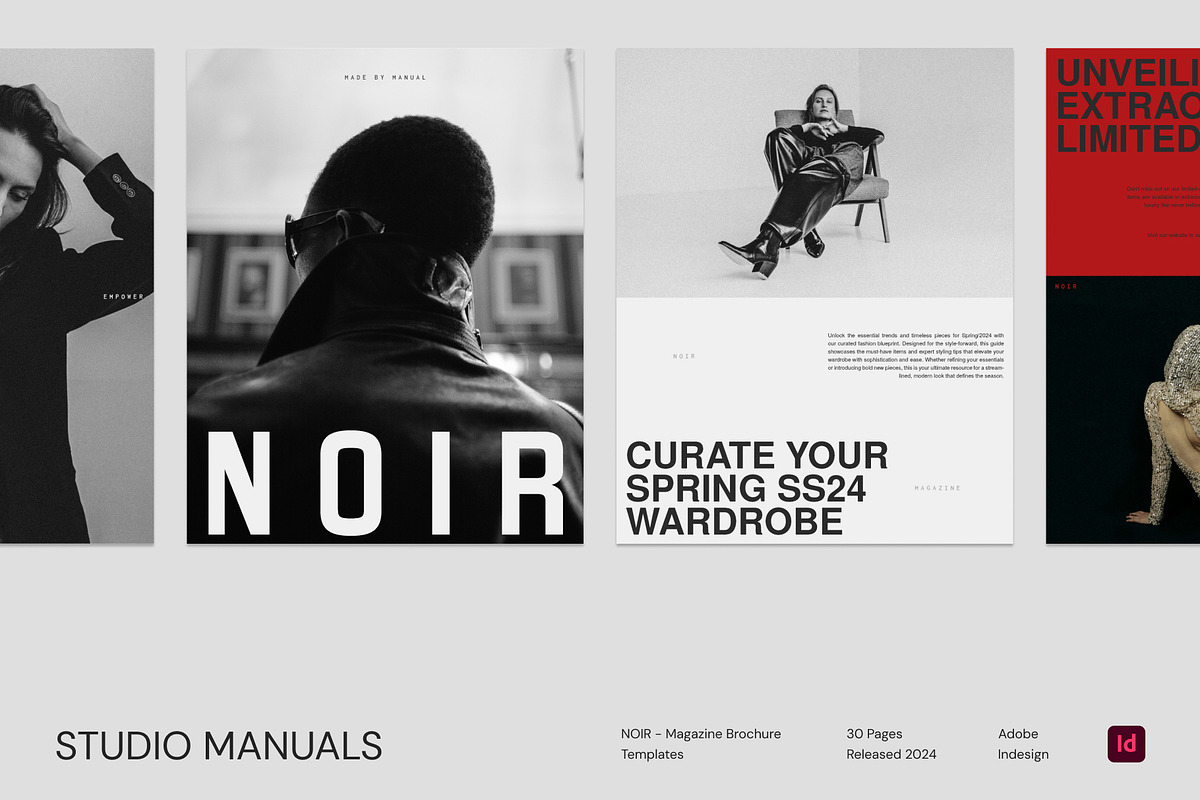 NOIR - Magazine Brochure Template, a Social Media Template by Studio Manuals (Photo 1 of 8)