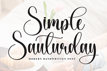 Simple Saturday | Script Font