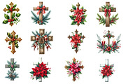 Christmas Cross clipart, an Illustration by Designworld (Thumbnail 3 of 4)