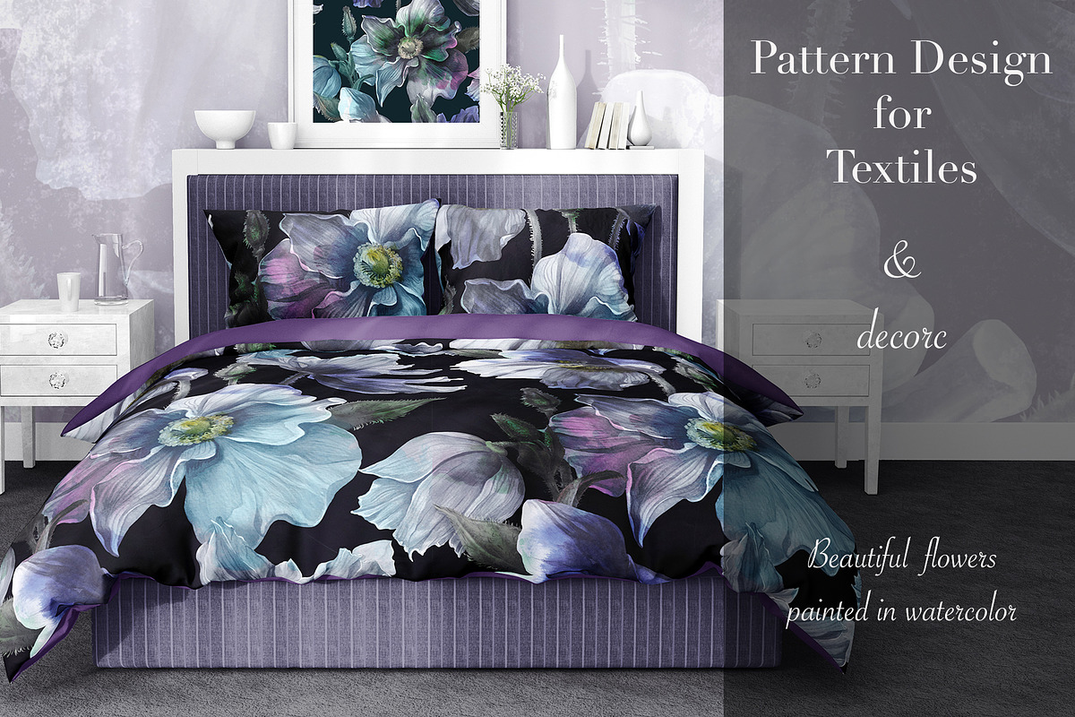 Meconopsis flowers Seamless Pattern, a Pattern Graphic by Yana Dobrik (Photo 5 of 11)
