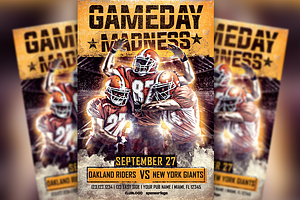 Gameday Madness Football Flyer