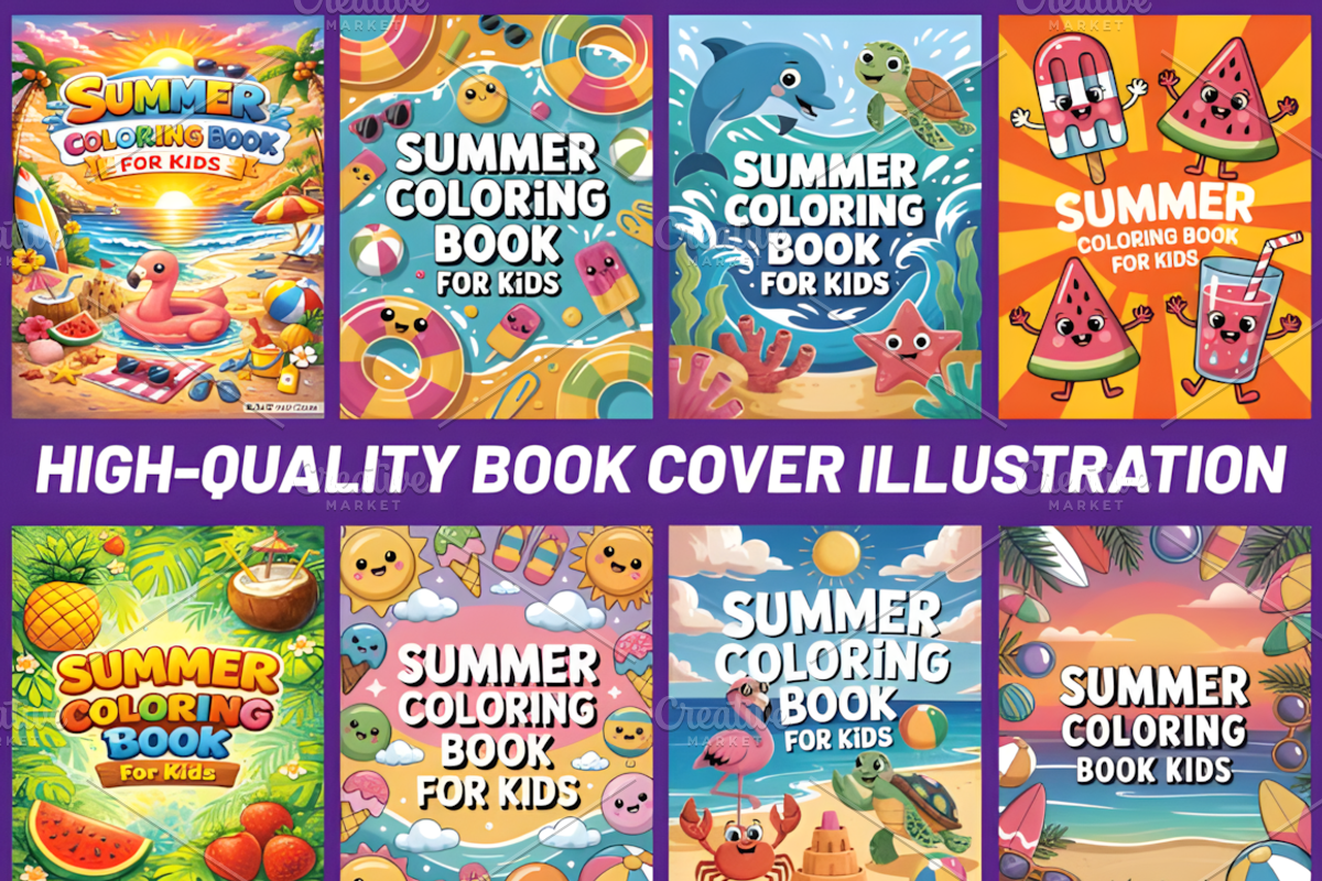 120 SUMMER COLORING PAGES for KIDS, a Seasonal Illustration by Ink Gallery (Photo 3 of 4)
