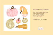 Textured Autumn Pumpkins collection, a Seasonal Illustration by Svitlana Kharchuk (Thumbnail 3 of 12)