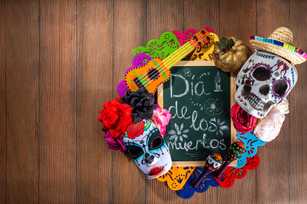 Dia de los muertos background, a Holiday Photo by Rimma