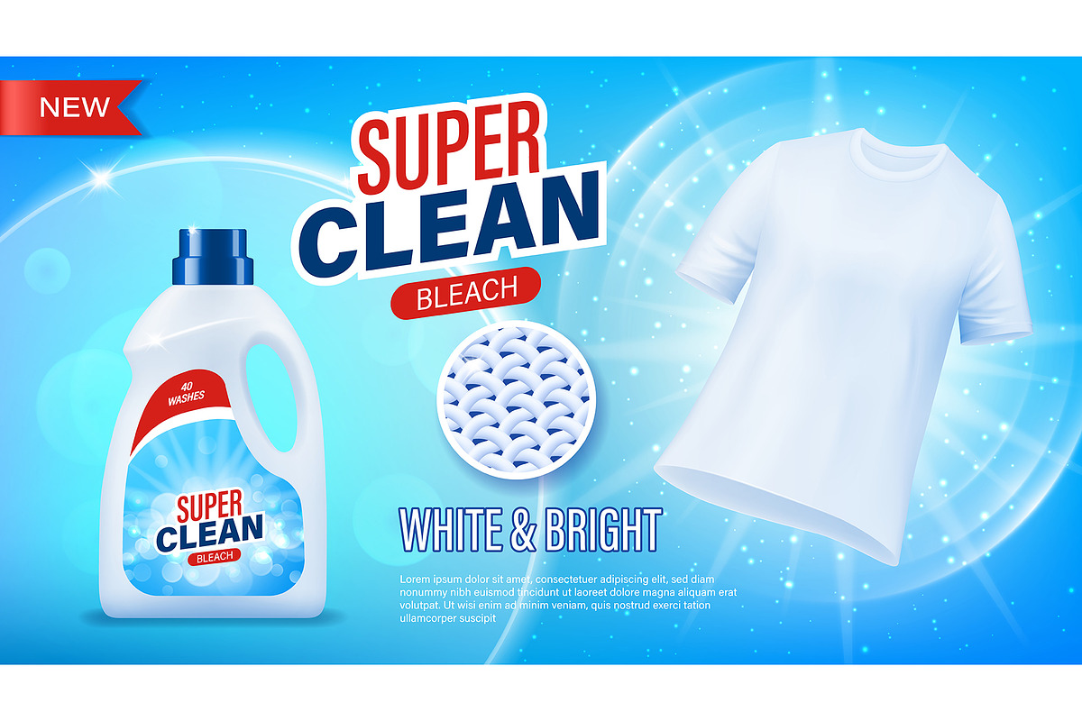 Laundry detergent bottle clean shirt, a Work Illustration by Vector Tradition (Photo 3 of 3)