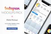 Instagram Mobile Mockups Pack, a Social Media Template by Poego Social (Thumbnail 1 of 7)