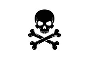Skull & Crossbones Silhouette Vector, an Illustration by jahid234 (Thumbnail 6 of 51)