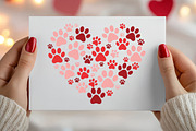 Dog Paw Heart Valentine's Day PNG, an Illustration by Canvas Craft (Thumbnail 4 of 7)