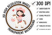 Cowgirl Valentine Clipart, an Illustration by Craft Nest (Thumbnail 2 of 4)
