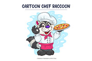 Cartoon Chef Raccoon. T-Shirt, SVG., an Animal Illustration by KENO Mascots (Thumbnail 2 of 3)