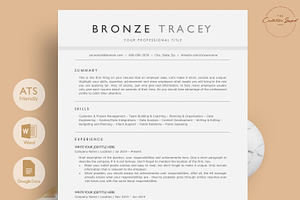 Clean ATS Resume/CV - The Bronze