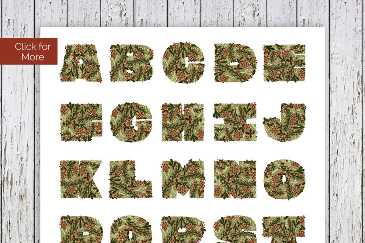 Holly & Ivy Color Display Font preview 2