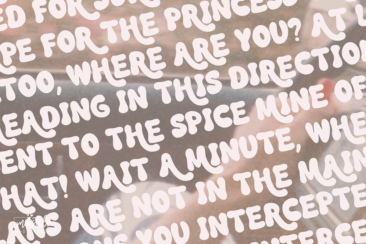 The Lucky Break Retro Groovy Font, a Font by Mastilo Designs (Photo 3 of 9)