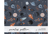 Cosmic celestial space pattern kids, a Pattern Graphic by Milatoo (Thumbnail 1 of 3)