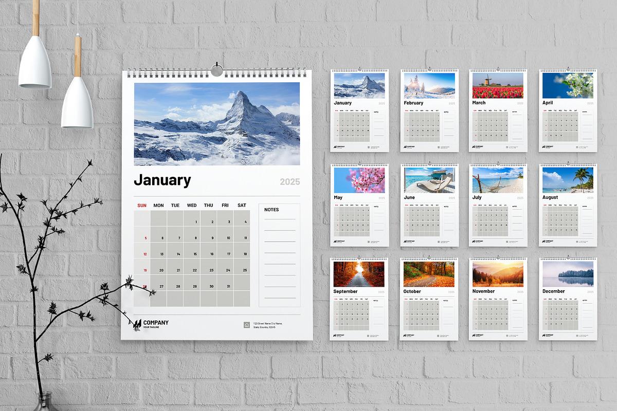 2025 Calendars Layout, a Stationery Template by MightyDesign (Photo 1 of 7)