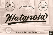Metanoia - Fancy Font, a Script Font by Typevora Studio (Thumbnail 1 of 11)