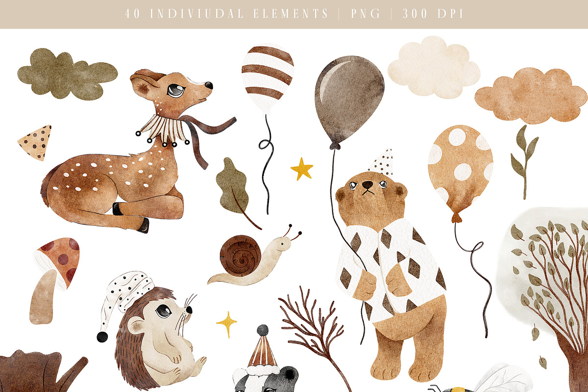Magic Woodland Friends Collection, an Animal Illustration by Pati Paints (Photo 6 of 19)