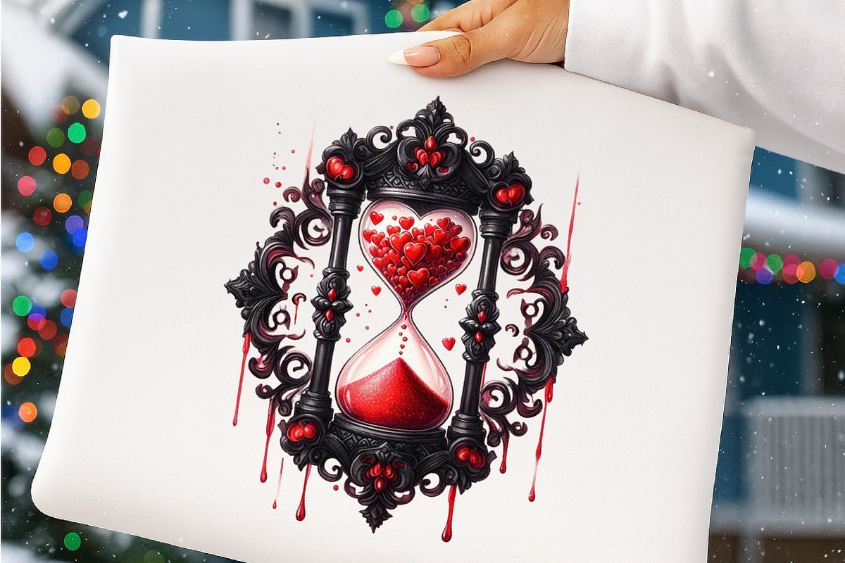 Gothic Valentine Clipart Set, an Illustration by SinaCreation (Photo 5 of 11)
