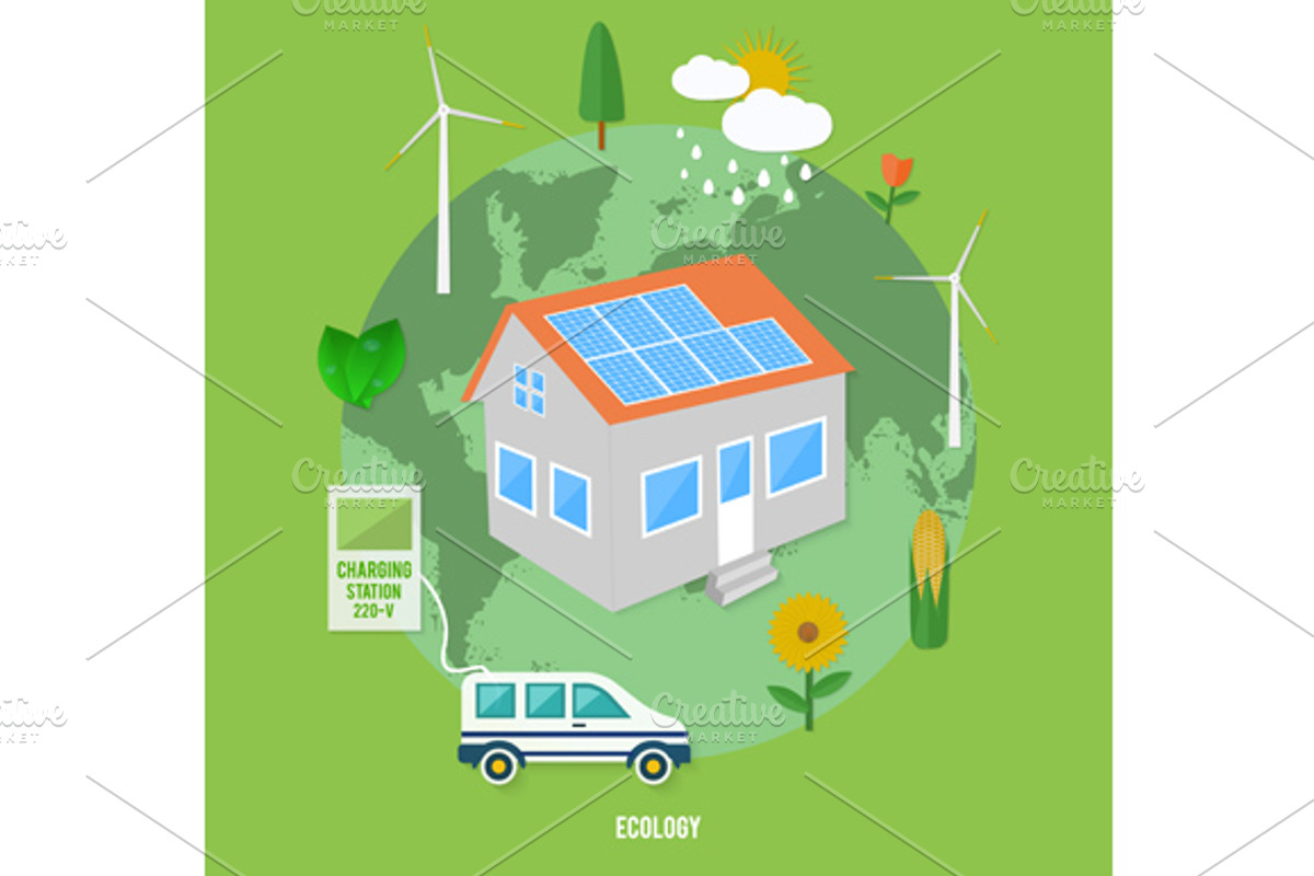 Set Ecology Earth Green World Mini