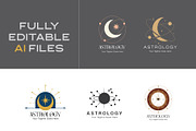 Modern Astrology Logo Collection, a Branding & Logo Template by YUDesignStore (Thumbnail 2 of 15)