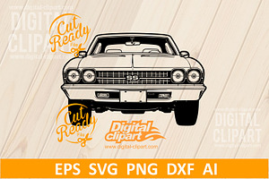 1968 Chevrolet Chevelle SS SVG, an Object Graphic by Digital-Clipart