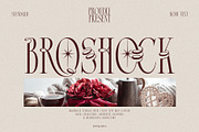 Broshock Typeface, a Serif Font by alit design (Thumbnail 1 of 20)