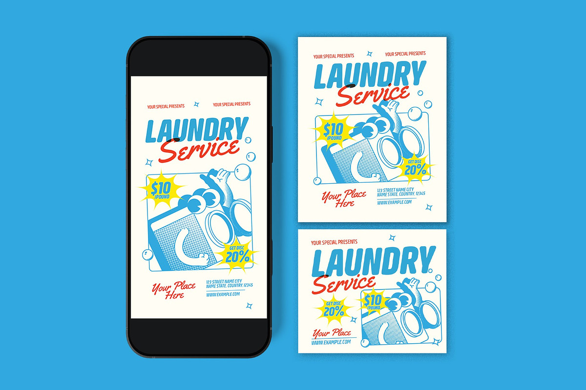Laundry Service Flyer, a Flyer Template by graphicook (Photo 3 of 3)