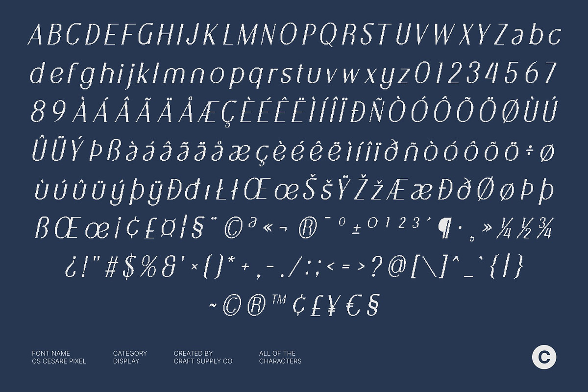 CS Cesare Pixel, a Sans Serif Font by Craft Supply Co. (Photo 8 of 8)