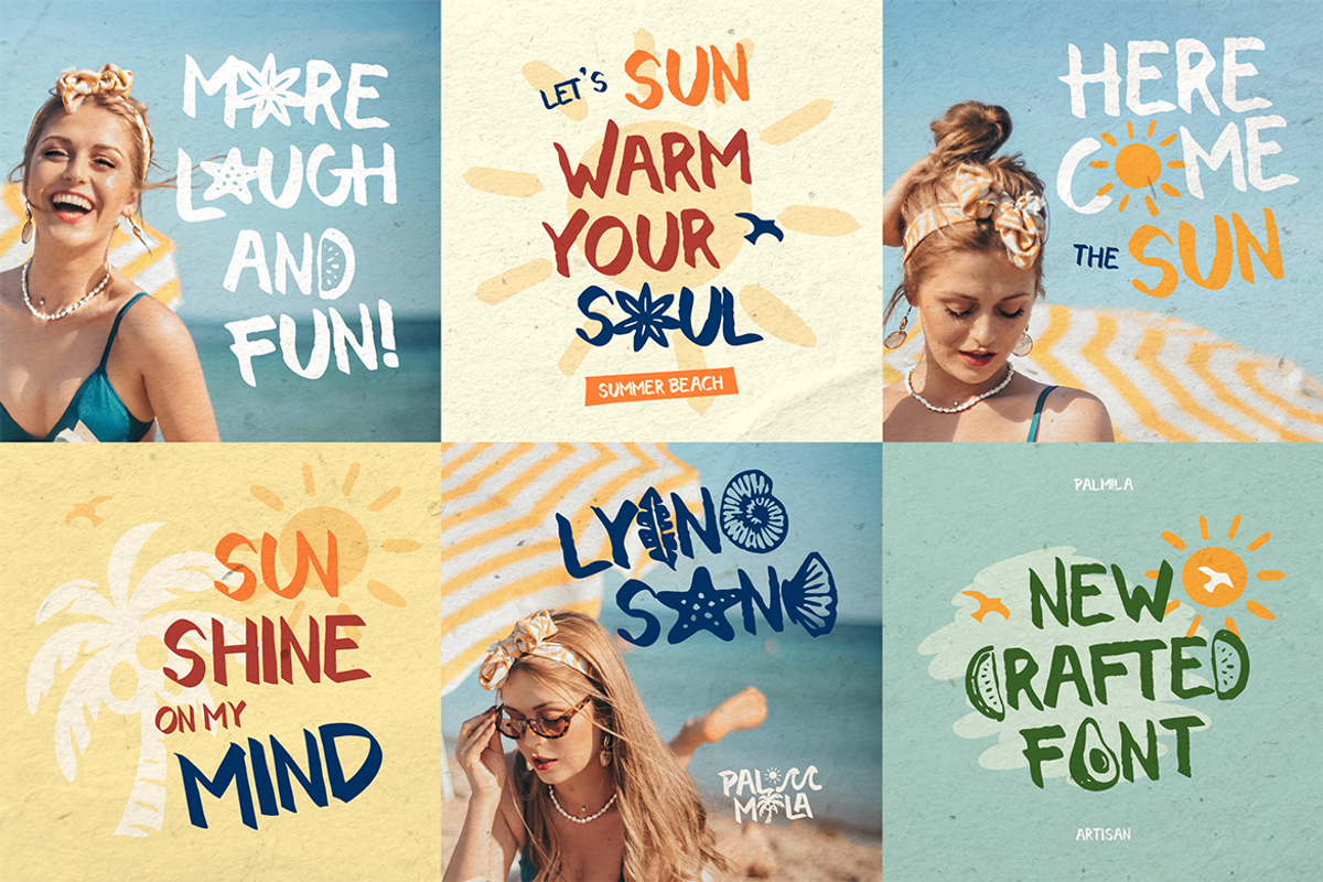 Palmila - Summer Quirky Font, a Symbol Font by Artisan Themes (Photo 8 of 12)