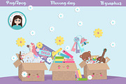 Moving day clipart, an Illustration by Cute Little Workshop (Thumbnail 4 of 4)