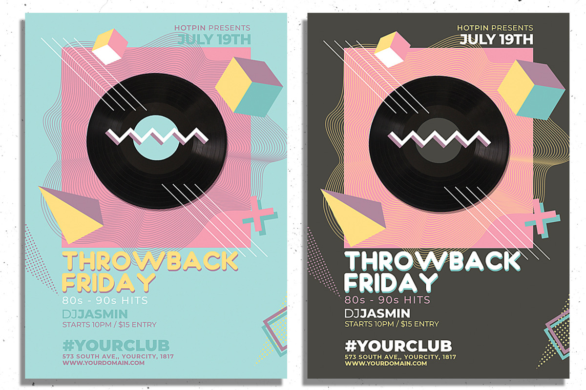 Summer Retro Party Flyer, a Flyer Template by Hotpin (Photo 1 of 5)