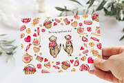 Love Otter, clipart, digital paper, an Animal Illustration by Artmanata (Thumbnail 16 of 17)
