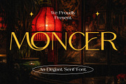 Moncer - An Elegant Serif Font, a Serif Font by Muflieart (Thumbnail 1 of 10)