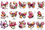Whimsical Spring Butterfly Clipart, an Illustration by OK Design (Thumbnail 3 of 6)