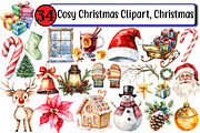 Cosy Christmas Clipart, Christmas, an Illustration by Design Market (Thumbnail 1 of 3)