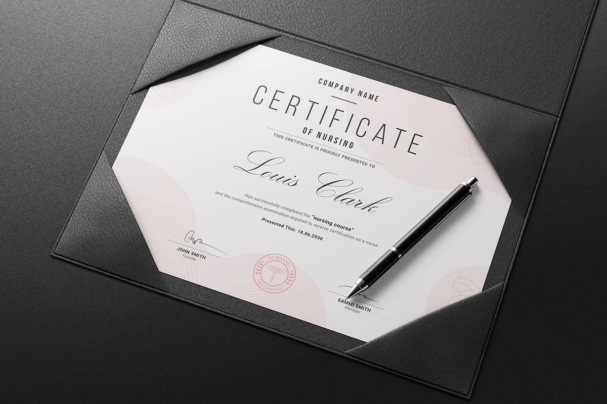 Canva Nursing Training Certificate, a Stationery Template by DesignDevisers (Photo 7 of 10)
