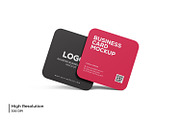 Rounded Square Name Card Mockup, an Advertising Mockup by RamStudio2 (Thumbnail 6 of 14)