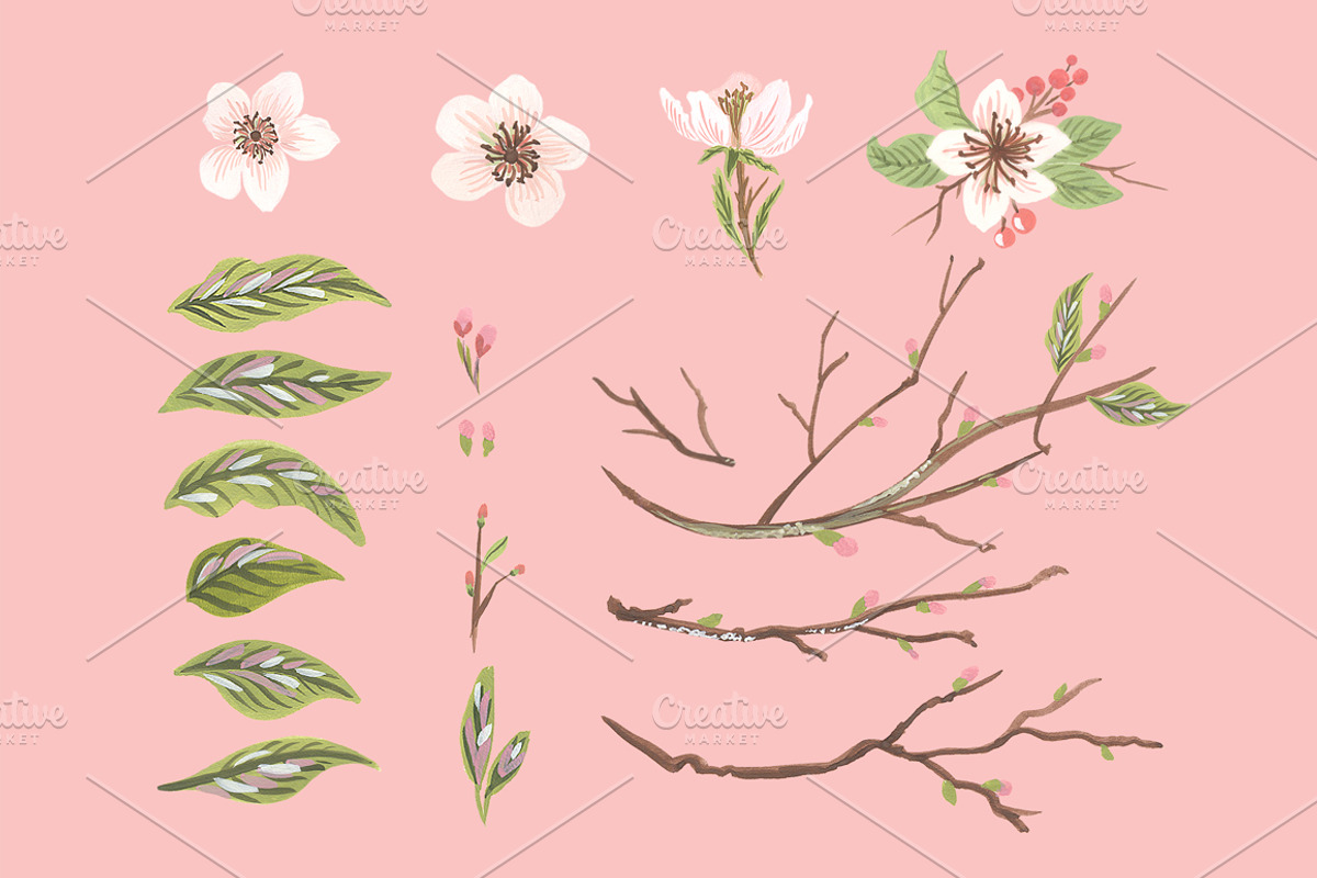Apple Blossom seamless pattern, a Pattern Graphic by AnzhelikaGerman (Photo 4 of 6)