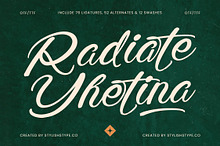 Radiate Yethina Modern Script Font