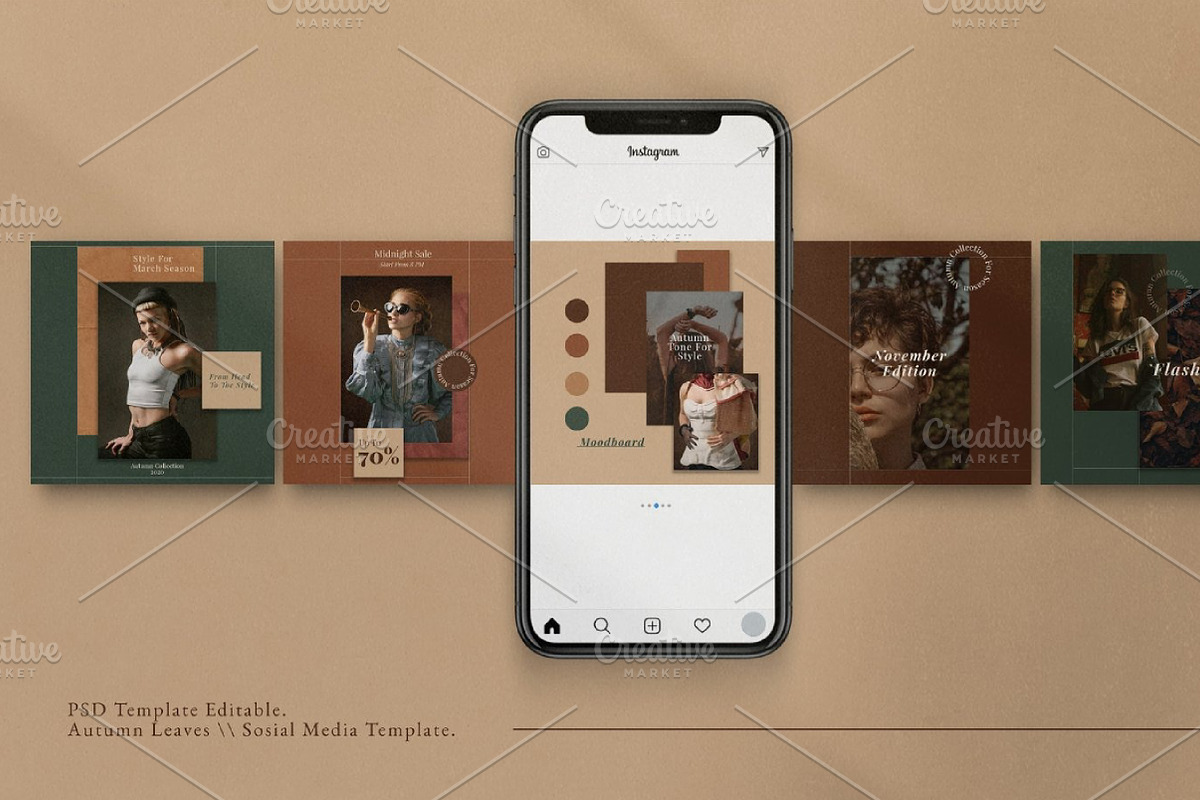 Fall Instagram Social Media Kit, a Social Media Template by fashionaddict (Photo 5 of 5)